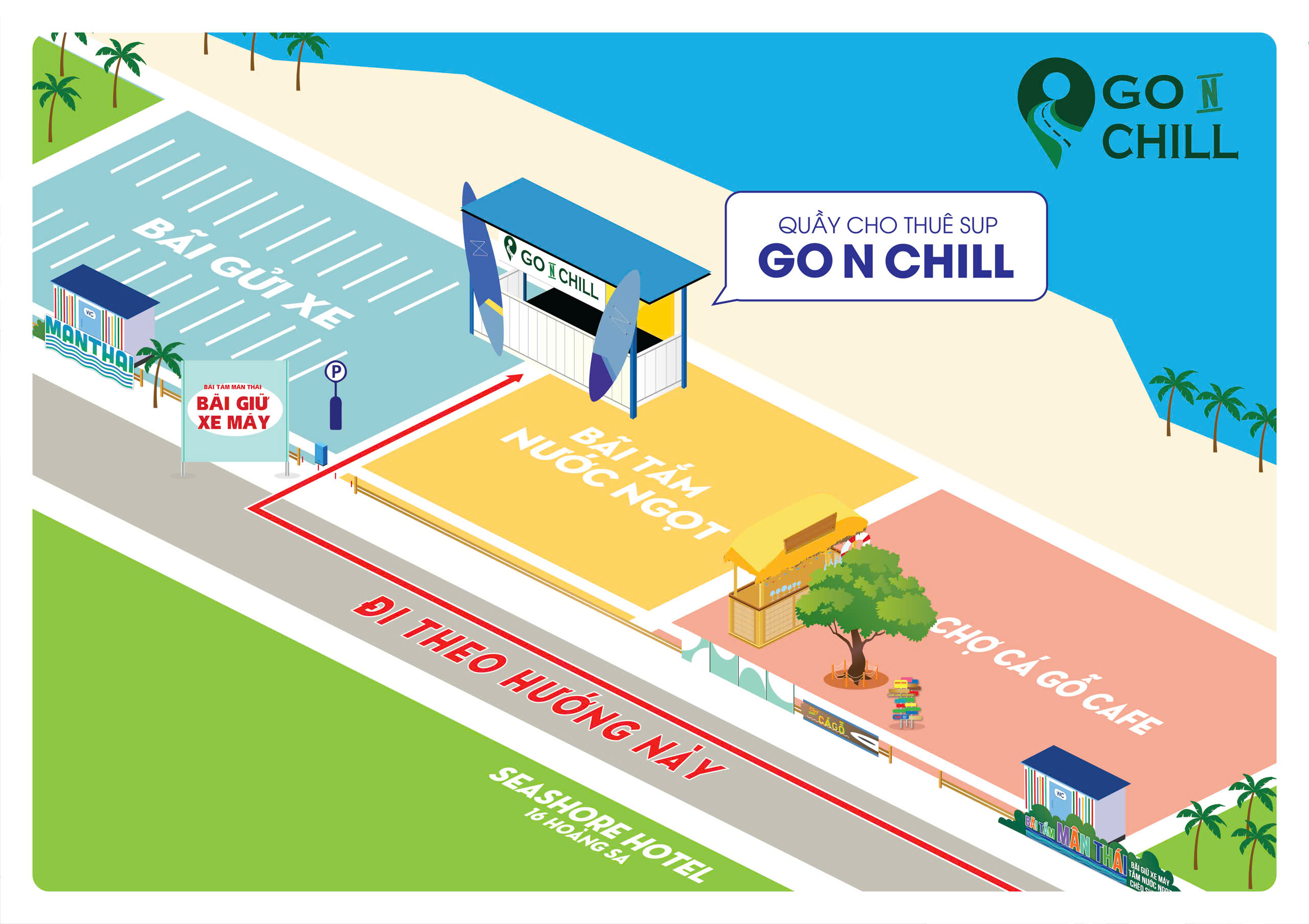 Quầy giữ đồ vị trí đẹp